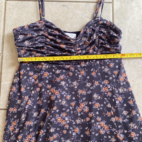 Kirious LA Dusty Blue Floral Mesh Tank Top Dress - Picture 7 of 8